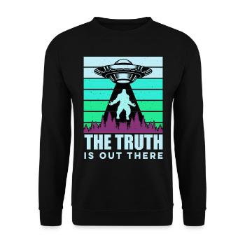 OVNI Bigfoot Yeti Sasquatch - Sweat-shirt Unisexe - noir - Devant - Alina (178cm) & Michal (187cm)