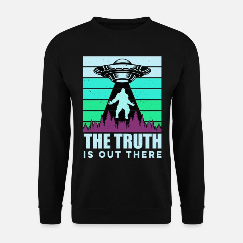 UFO-Bigfoot Yeti Sasquatch - Unisex Pullover - Schwarz