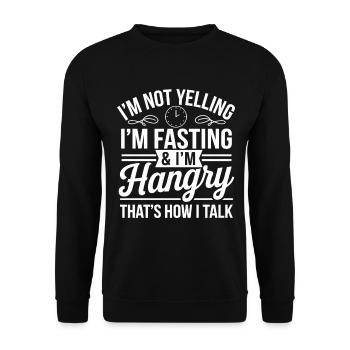 Intermittent fasting Intermittent fasting - Unisex Sweatshirt - black - Front - Alina (178cm) & Michal (187cm)