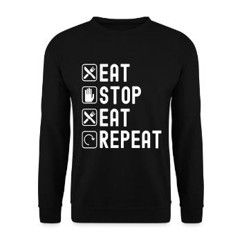 Intermittent fasting Intermittent fasting - Unisex Sweatshirt - black - Front - Alina (178cm) & Michal (187cm)