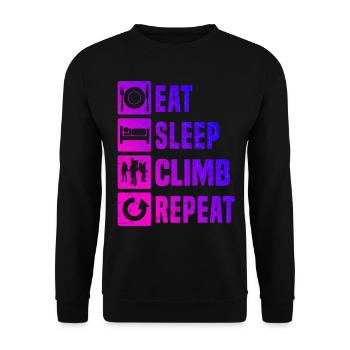 Women's Climber Boulder Bouldering Climbing - Unisex Sweatshirt - black - Front - Alina (178cm) & Michal (187cm)