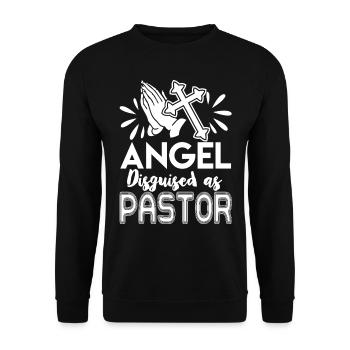 Pastor Angel Disguise As Pastor - Unisex Sweatshirt - black - Front - Alina (178cm) & Michal (187cm)