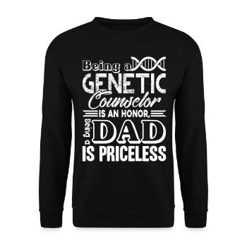 Genetic Counselor Genetic Counselor Dad - Unisex Sweatshirt - black - Front - Alina (178cm) & Michal (187cm)