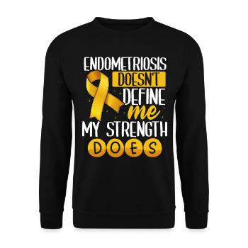 Endometriosis does not define me, but mine - Unisex Sweatshirt - black - Front - Alina (178cm) & Michal (187cm)