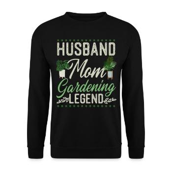 Plant Lover Gardening Wife Mom - Unisex Pullover - Schwarz - Vorne - Alina (178cm) & Michal (187cm)