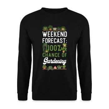 Week-end de jardinage pour les amoureux des plantes - Sweat-shirt Unisexe - noir - Devant - Alina (178cm) & Michal (187cm)