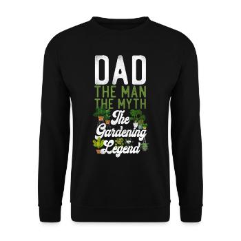 Amoureux des plantes Jardinage Papa Papa Le - Sweat-shirt Unisexe - noir - Devant - Alina (178cm) & Michal (187cm)