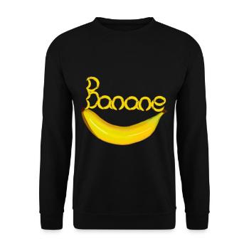 Banana Fruit Fruit Fruits Bananas - Unisex Sweatshirt - black - Front - Alina (178cm) & Michal (187cm)
