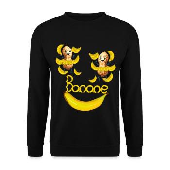 Happy Dancing Dance Banana Fruit Fruit Children - Unisex Sweatshirt - black - Front - Alina (178cm) & Michal (187cm)