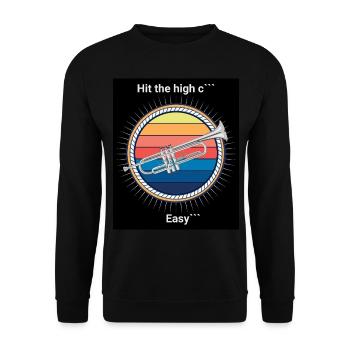 Trompete Hit the high c ,Easy - Unisex Pullover - Schwarz - Vorne - Alina (178cm) & Michal (187cm)