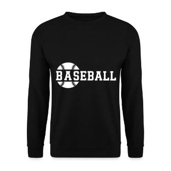 Baseball Player Design Baseball Fan - Unisex Sweatshirt - black - Front - Alina (178cm) & Michal (187cm)