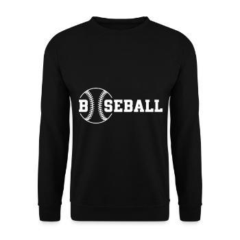 Baseball Player Design Baseball Fan - Unisex Sweatshirt - black - Front - Alina (178cm) & Michal (187cm)