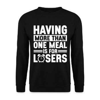 Intermittent fasting Intermittent fasting - Unisex Sweatshirt - black - Front - Alina (178cm) & Michal (187cm)