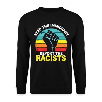 Antiracisme Diversité, justice et égalité - Sweat-shirt Unisexe - noir - Devant - Alina (178cm) & Michal (187cm)
