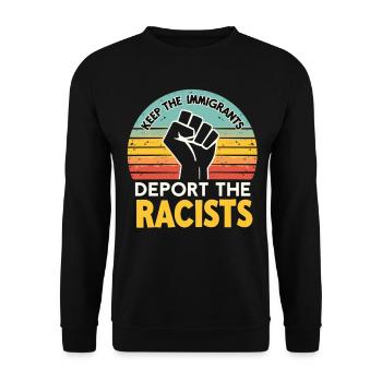 Antiracisme Diversité, justice et égalité - Sweat-shirt Unisexe - noir - Devant - Alina (178cm) & Michal (187cm)