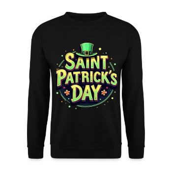 Saint Patrick's Day Beer - Unisex Sweatshirt - black - Front - Alina (178cm) & Michal (187cm)