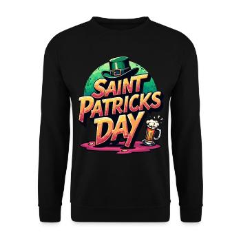Saint Patrick's Day Beer - Unisex Sweatshirt - black - Front - Alina (178cm) & Michal (187cm)