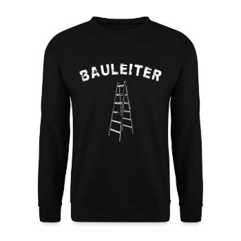 Bauleiter - Holzleiter - Baustelle - Beruf - Unisex Pullover - Schwarz - Vorne - Alina (178cm) & Michal (187cm)
