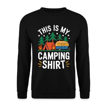 Camping Adventure Funny Camping Design - Unisex Sweatshirt - black - Front - Alina (178cm) & Michal (187cm)