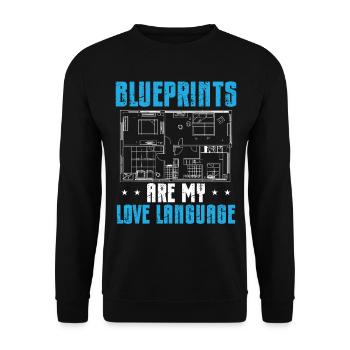 Architekt Architektur Geschenk Architekturstudent - Unisex Pullover - Schwarz - Vorne - Alina (178cm) & Michal (187cm)
