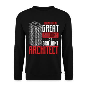Architecte Architecture Cadeau Étudiant en architecture - Sweat-shirt Unisexe - noir - Devant - Alina (178cm) & Michal (187cm)
