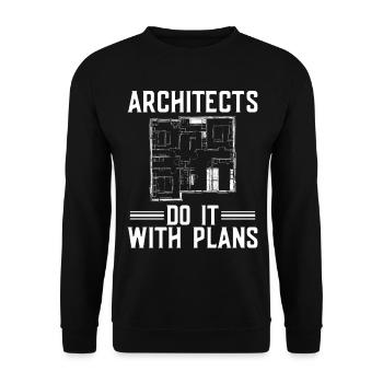 Architecte Architecture Cadeau Étudiant en architecture - Sweat-shirt Unisexe - noir - Devant - Alina (178cm) & Michal (187cm)