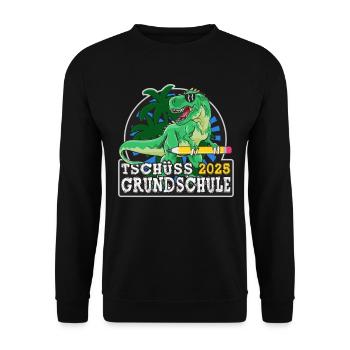 Grundschule Abschluss 2025 Grundschulabschluss - Unisex Pullover - Schwarz - Vorne - Alina (178cm) & Michal (187cm)