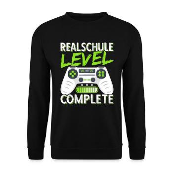 Realschule Abschluss 2025 Realschulabschluss Junge - Unisex Pullover - Schwarz - Vorne - Alina (178cm) & Michal (187cm)
