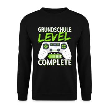 Grundschule Abschluss 2025 Grundschulabschluss - Unisex Pullover - Schwarz - Vorne - Alina (178cm) & Michal (187cm)