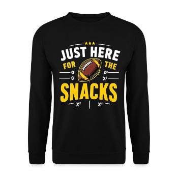 Football Snack Fan Footballer Football Fans - Unisex Pullover - Schwarz - Vorne - Alina (178cm) & Michal (187cm)