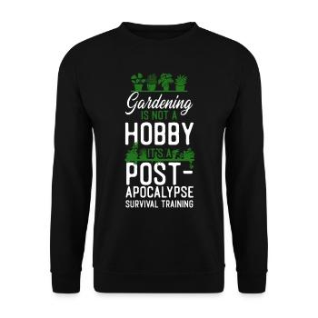 Plant Lover Gardening Gardening Is - Unisex Pullover - Schwarz - Vorne - Alina (178cm) & Michal (187cm)