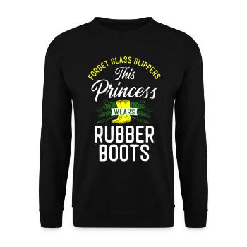 Amateur de plantes jardinier fille femelle - Sweat-shirt Unisexe - noir - Devant - Alina (178cm) & Michal (187cm)