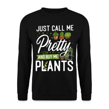 Amateur de plantes jardinière Fille juste - Sweat-shirt Unisexe - noir - Devant - Alina (178cm) & Michal (187cm)
