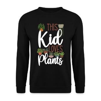 Plant Lover Gardening Kid This Kid - Unisex Sweatshirt - black - Front - Alina (178cm) & Michal (187cm)