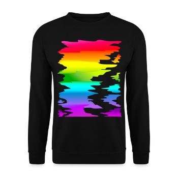colorful rainbow gradient - Unisex Sweatshirt - black - Front - Alina (178cm) & Michal (187cm)