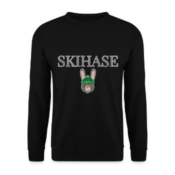 Ski Bunny Winter Bunny - Unisex Sweatshirt - black - Front - Alina (178cm) & Michal (187cm)