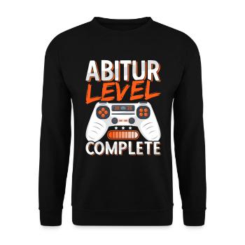 Abi 2025 Abitur Gymnasium Abschluss Abiturient - Unisex Pullover - Schwarz - Vorne - Alina (178cm) & Michal (187cm)
