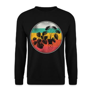 Amoureux des plantes jardinage rétro - Sweat-shirt Unisexe - noir - Devant - Alina (178cm) & Michal (187cm)