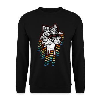 Amoureux des plantes jardinage rétro - Sweat-shirt Unisexe - noir - Devant - Alina (178cm) & Michal (187cm)