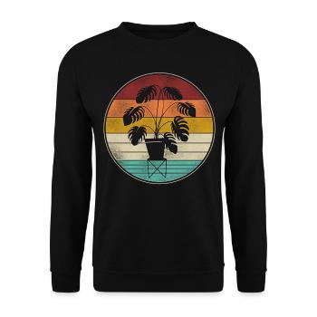 Amoureux des plantes jardinage rétro - Sweat-shirt Unisexe - noir - Devant - Alina (178cm) & Michal (187cm)