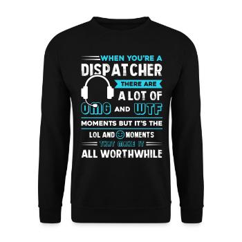 Dispatcher When You're A Dispatcher - Unisex Sweatshirt - black - Front - Alina (178cm) & Michal (187cm)