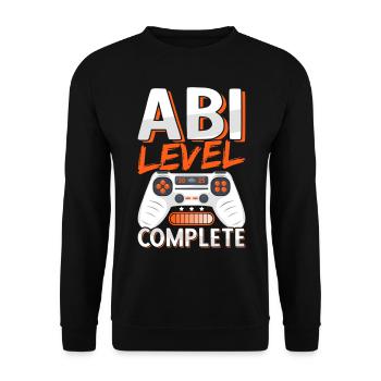 Abi 2025 Abitur Gymnasium Abschluss Abiturient - Unisex Pullover - Schwarz - Vorne - Alina (178cm) & Michal (187cm)