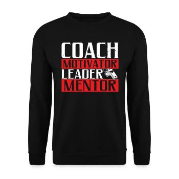 Trainer Geschenke Coach Geschenkidee - Unisex Pullover - Schwarz - Vorne - Alina (178cm) & Michal (187cm)