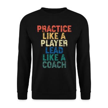 Trainer Geschenke Coach Geschenkidee - Unisex Pullover - Schwarz - Vorne - Alina (178cm) & Michal (187cm)