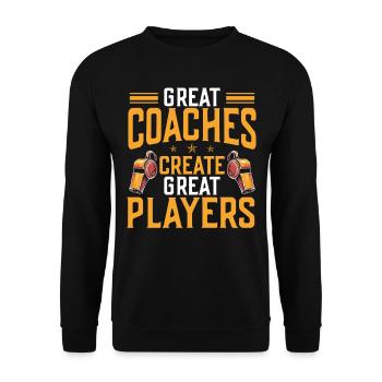 Trainer Geschenke Coach Geschenkidee - Unisex Pullover - Schwarz - Vorne - Alina (178cm) & Michal (187cm)