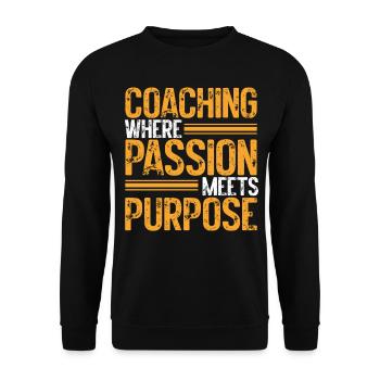 Trainer Geschenke Coach Geschenkidee - Unisex Pullover - Schwarz - Vorne - Alina (178cm) & Michal (187cm)