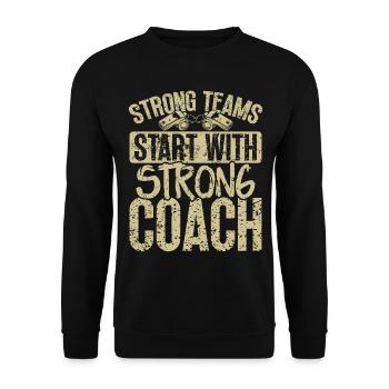 Trainer Geschenke Coach Geschenkidee - Unisex Pullover - Schwarz - Vorne - Alina (178cm) & Michal (187cm)
