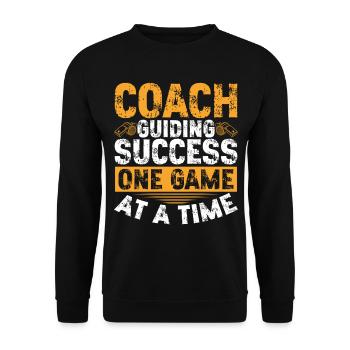 Trainer Geschenke Coach Geschenkidee - Unisex Pullover - Schwarz - Vorne - Alina (178cm) & Michal (187cm)