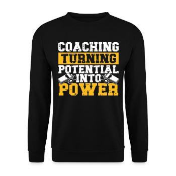 Trainer Geschenke Coach Geschenkidee - Unisex Pullover - Schwarz - Vorne - Alina (178cm) & Michal (187cm)