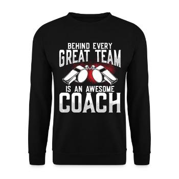 Trainer Geschenke Coach Geschenkidee - Unisex Pullover - Schwarz - Vorne - Alina (178cm) & Michal (187cm)